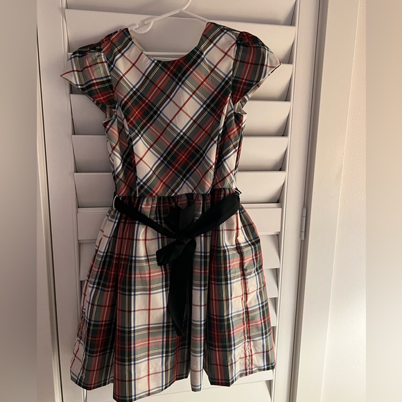 A charming festive plaid motif and grosgrain sash dress - Picture 4 of 4